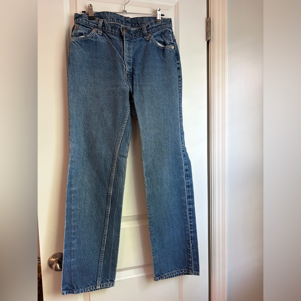 Vintage 80s 90s Levi's White Label Orange Tab Straight Leg High Rise Jean 30x31